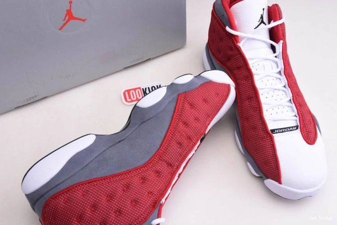 1st Kicks Retro Red Air Grey 13 Flint Gym Jordan 414571-600 0629